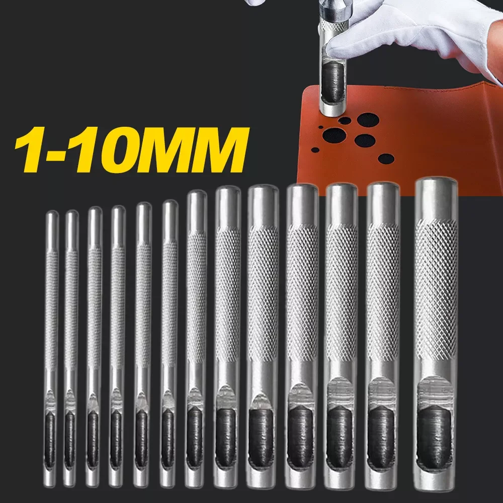 

Universal Leather Hole Punch Kit Punching Leather Belt Watch Hole Punch Set Round Shape Leather Craft Hollow Hole Punch