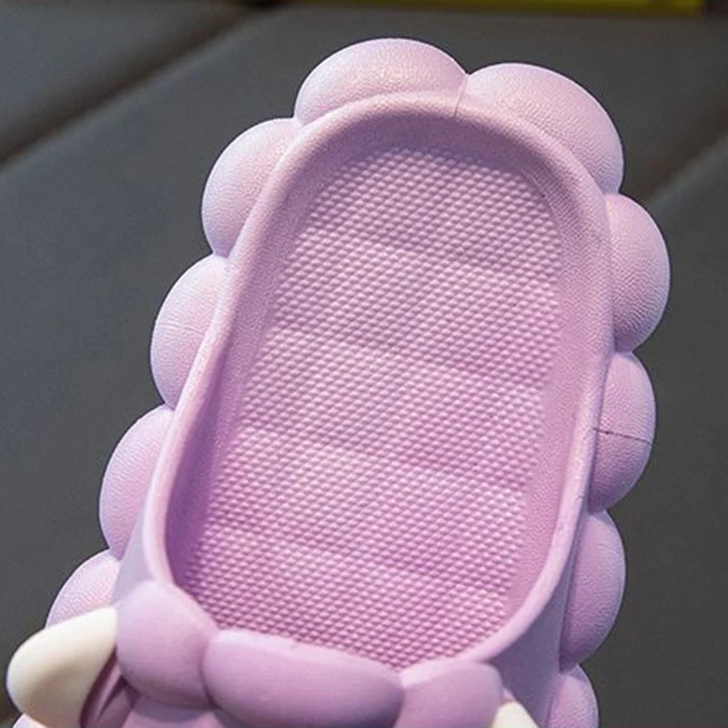 Летние детские тапочки с милыми животными и принтами удобные для домашнего