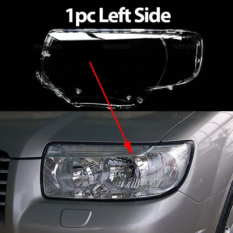 Анти-желтый чехол для фар Subaru Forester SG Facelift 2006-2008, прозрачный материал ПК, линза для фар, стеклянный корпус