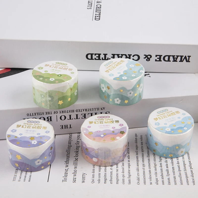 

1 Roll Multi-color Heart Shaped Washi Tape for DIY Art Crafts Diary Journal Page Decoration Scene Collage