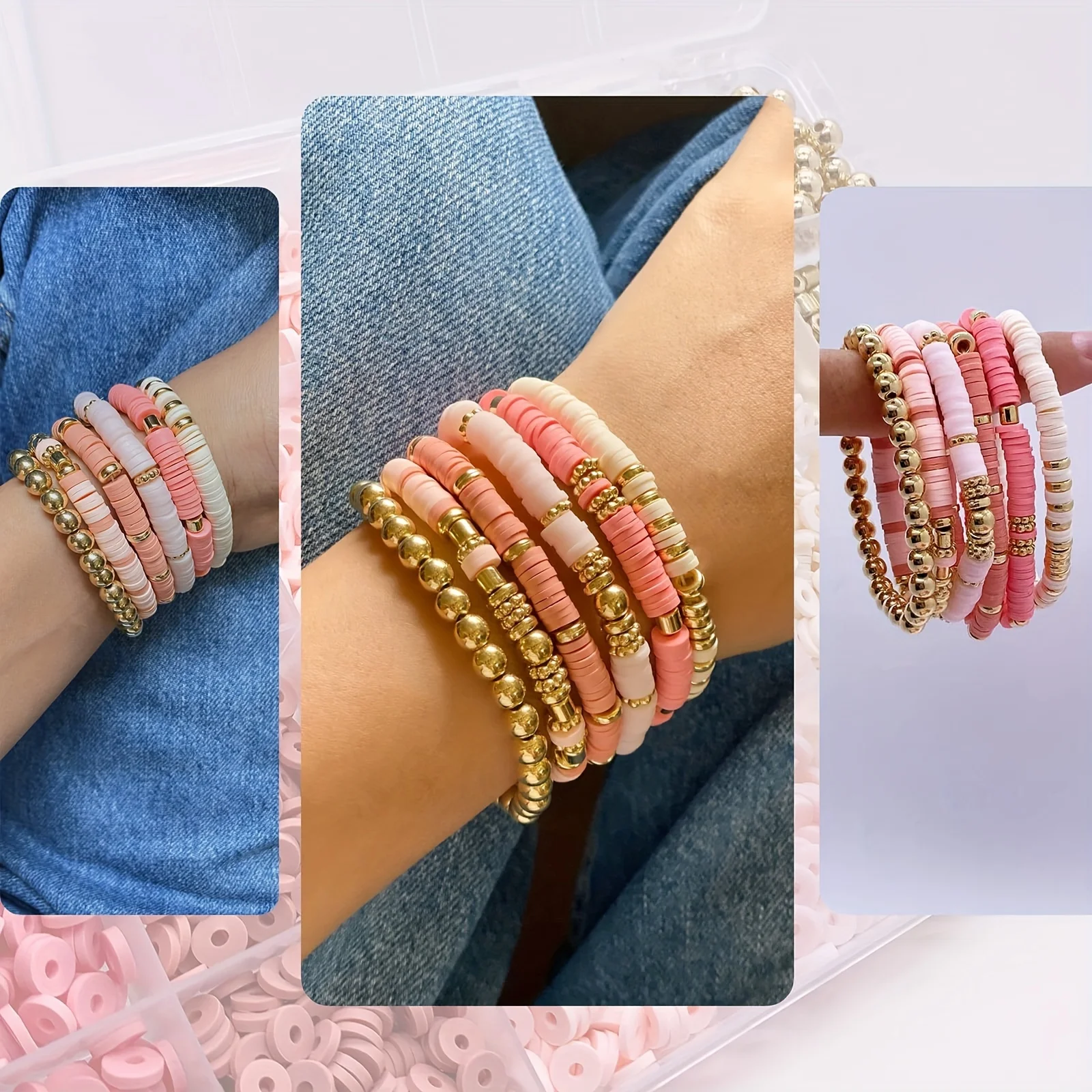 Набор бусин из полимерной глины 6 мм 4280 шт.