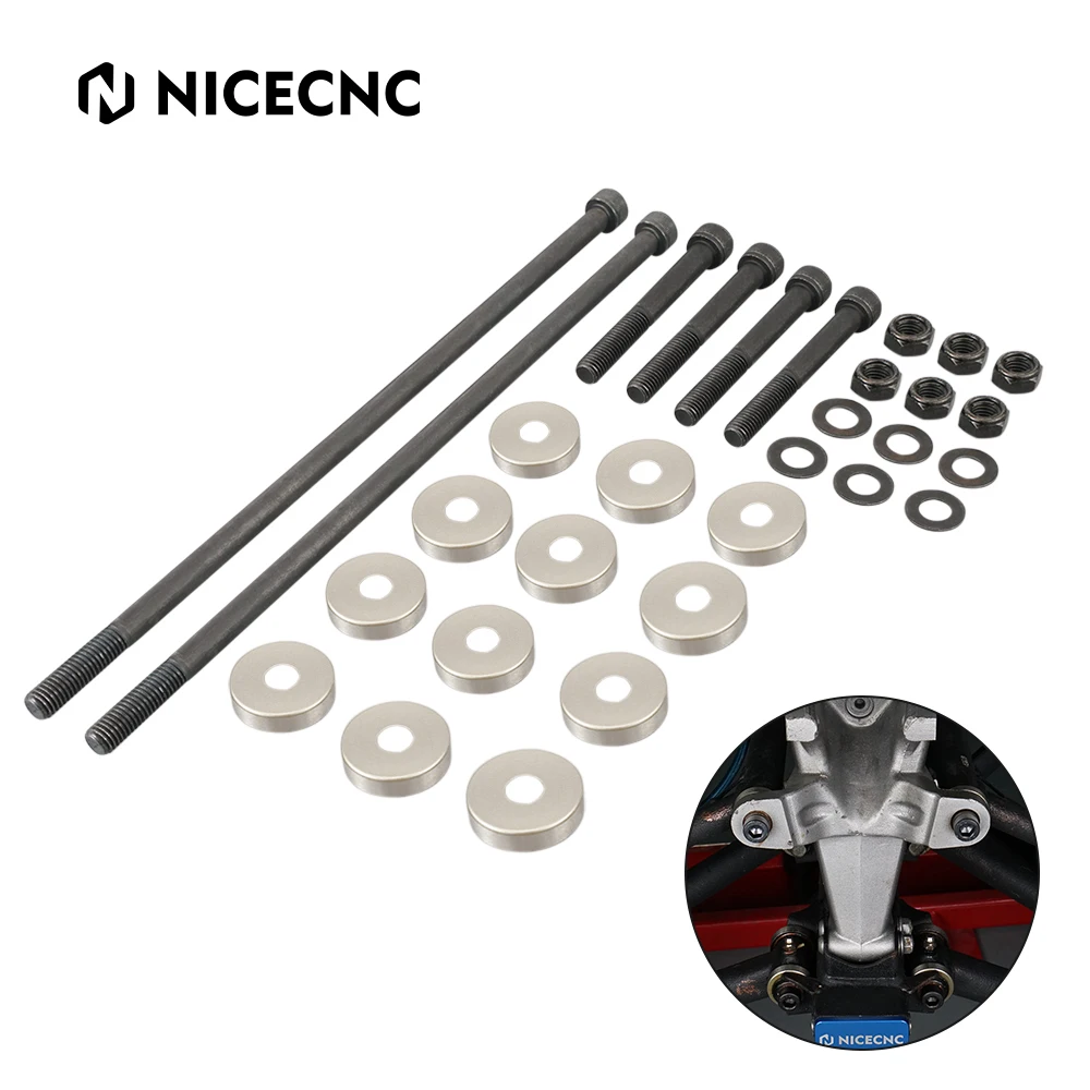 NICECNC For Yamaha YFZ450R 2009-2022 SE YFZ450X YFZ450 Upper Lower A-arm Bolts Left Right Dust Caps Washers ATV Accessories