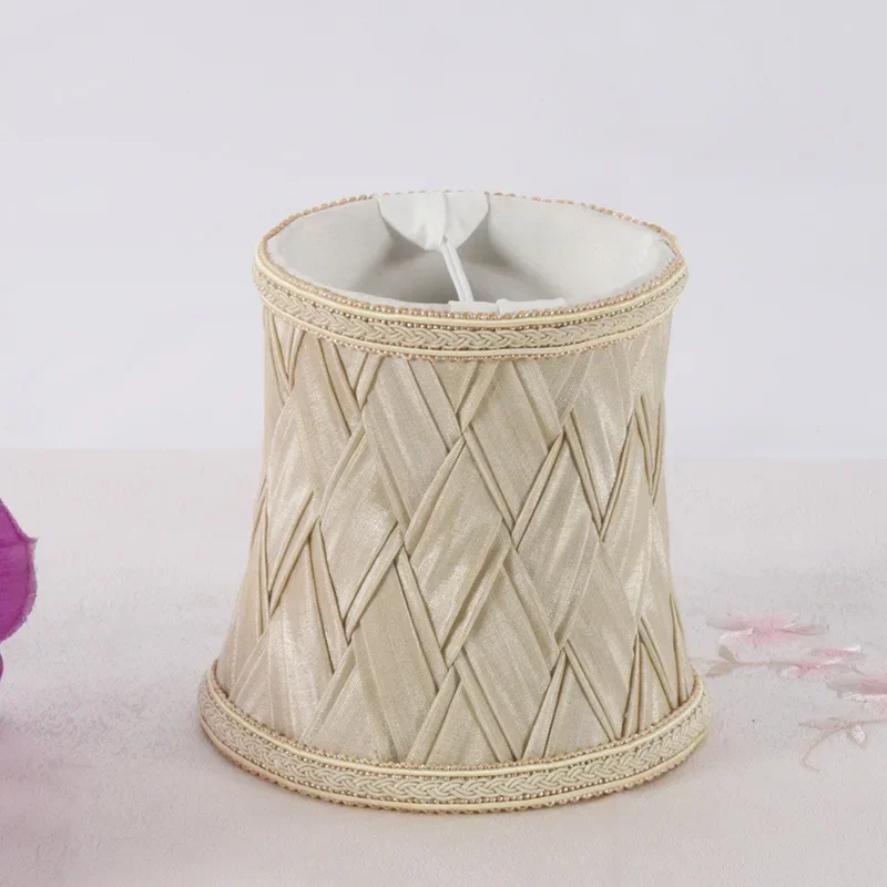 Заводской современный абажур в европейском стиле с зажимом E14 тканый на заказ из