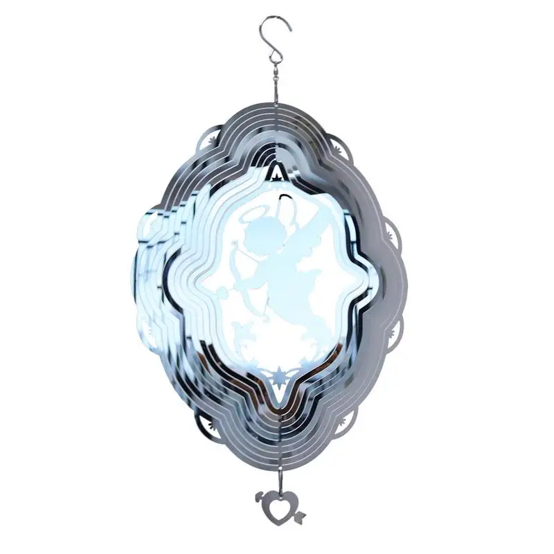 

Садовые ветряные блесны, 3D ветряные колокольчики из нержавеющей стали, кинетические ветряные колокольчики для балкона, окна, сада, патио, двора, Декор