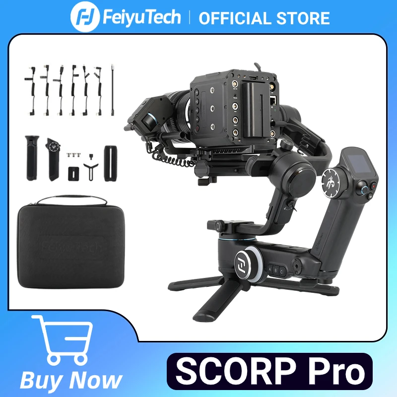 

Официальный 3-осевой стабилизатор подвеса FeiyuTech Feiyu Scorp Pro для беззеркальных профессиональных камер DSLR, Sony, Canon, полезная нагрузка 10,6 фунта, съемный расширяемый, удаленный OLED-экран Ctrl