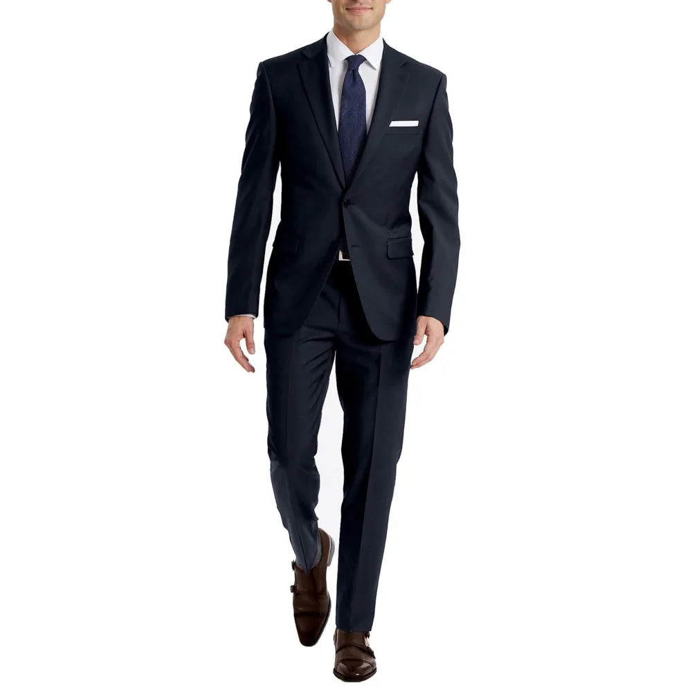 Men's Slim Fit Lapel Suit 2 Piece Separates Classic Groom Black Evening Tuxedo For Man Business Formal Dress Wedding Party