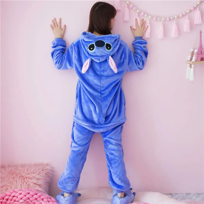 New Cartoon One Piece Pajamas Long Sleeve Pijama Loose Nightwear Suit Kigurumi Adults Kids Onesie Anime Cosplay Animal Sleepwear