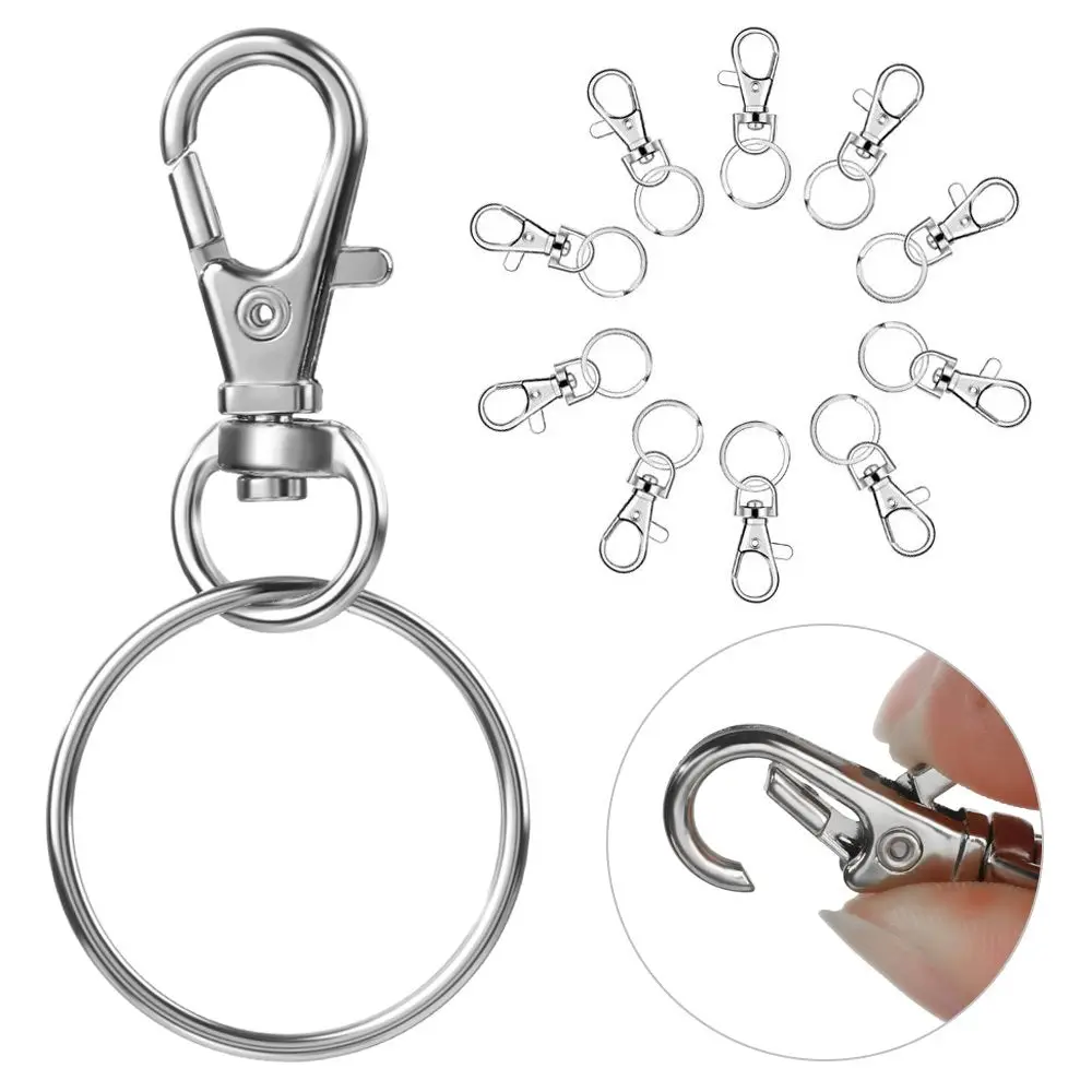 10 шт. кольца для ключей с застежкой-карабином |