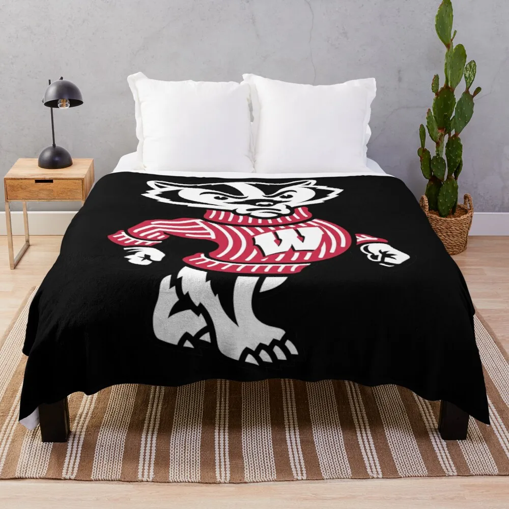 

Wisconsin Badgers EssentialThrow Blanket Comforter Blanket Blanket With Fur Blanket Wool Cute Blanket Plaid