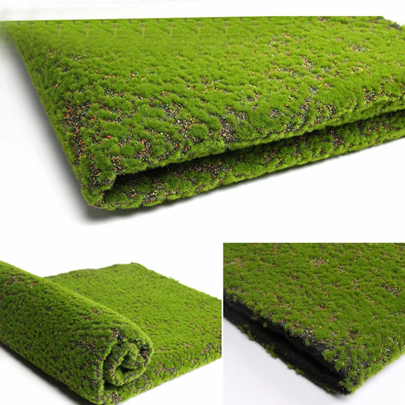 

Patio Artificial Moss Decoration 100*100cm Dessert shops Green Plants Faux Grass Fake Nobby Brand New Fashionable