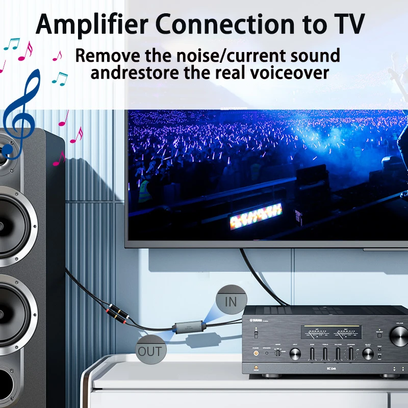 Аудиоизолятор eppfun AV100C RCA Plug and Play позолоченный интерфейс с защитой от окисления
