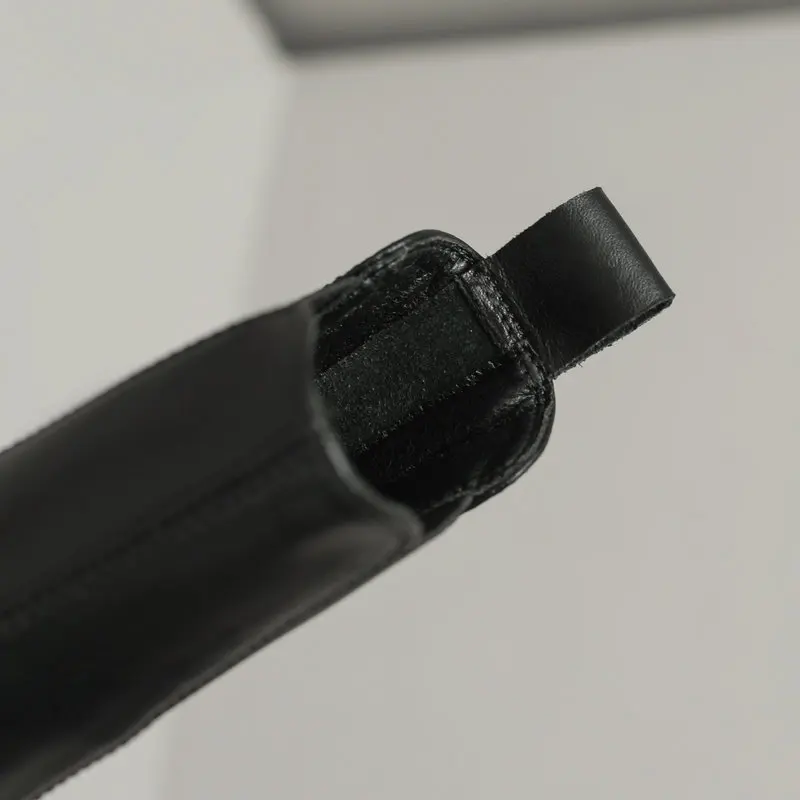 Lolita Style Chelsea Short Boots Women Cow Leather Ankle Booties 2022 Luxury Bow Decorate Gradual Black White Girls Wedges Shoes