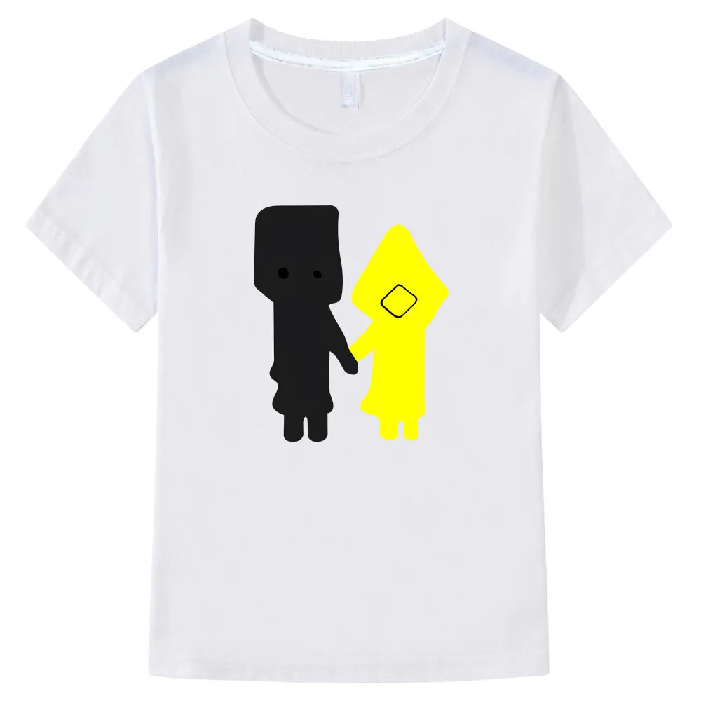 

Little Nightmares Aesthetic Anime T-shirts Kawaii Cartoon Tshirt Cute Manga 100% Cotton Boys/girl Tee-shirt Short Sleeve T Shirt