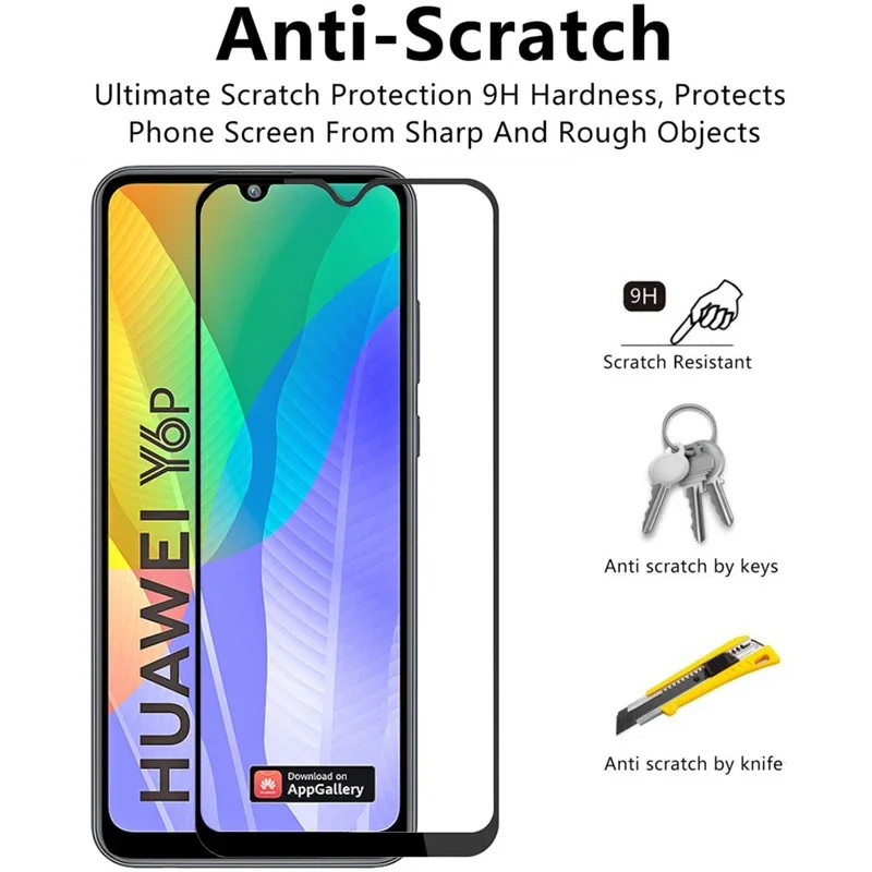 Защитный чехол из закаленного стекла 9d для huawei y6p на huaweiy6p y 6p y6 p yp6 6yp p6y защитная
