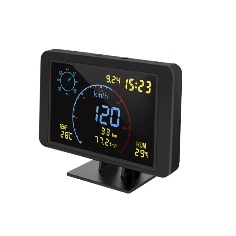 Автомобильный новый многофункциональный бортовой компьютер HUD GPS цифровой спидометр с GPS + BDS двойным чипом для всех автомобилей