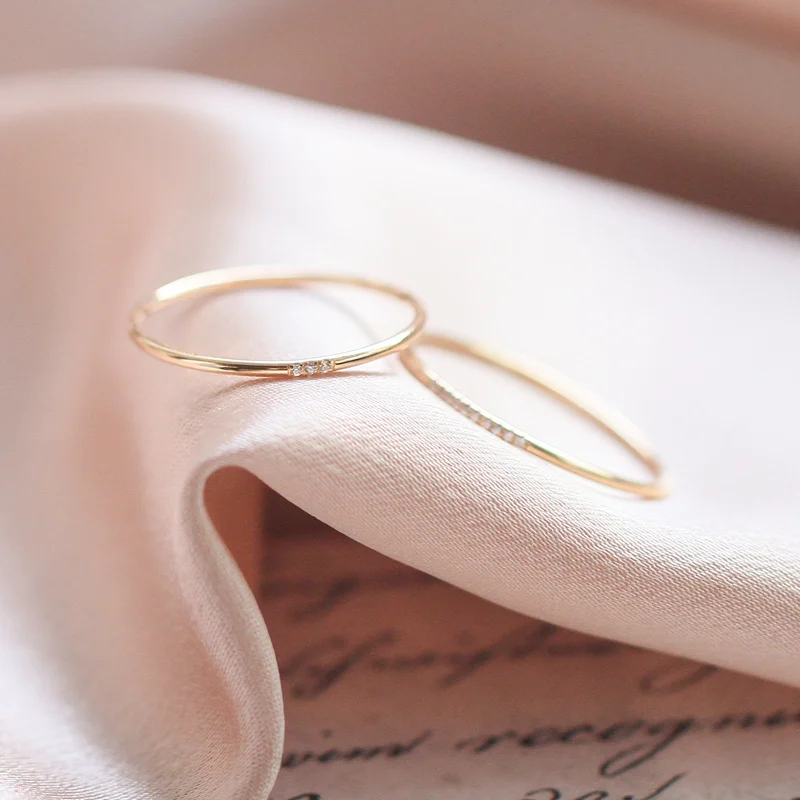 

ЦИРКОНИЕВЫЕ кольца с позолотой 14 карат, 2 шт., кольца на костяшки, ювелирное изделие в стиле бохо, минималистское кольцо для женщин