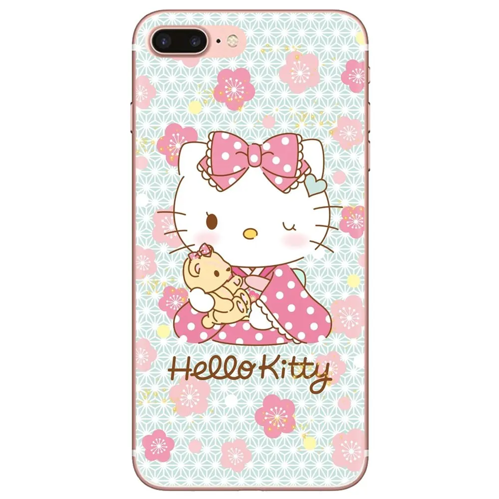 Силиконовый чехол Hello Kitty для Samsung Galaxy Note 3 4 5 8 9 S3 S4 S5 Mini S6 S7 Edge S8 S9 S10 Plus |