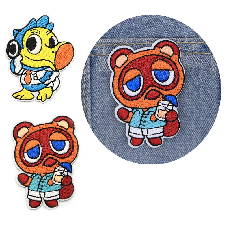 

Cartoon Cute Squirrel Duck Embroidery Patches Forest Adventure Animal Patches Children's DIY Clothing Bags Iron On Patches