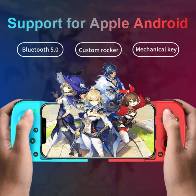 Tanie Genshin Impact Bezprzewodowy Mobilny Gamepad Kompatybilny Z Bluetooth Kontroler Gier Typu C Przenośny Joystick Gamepady Dla IOS Android