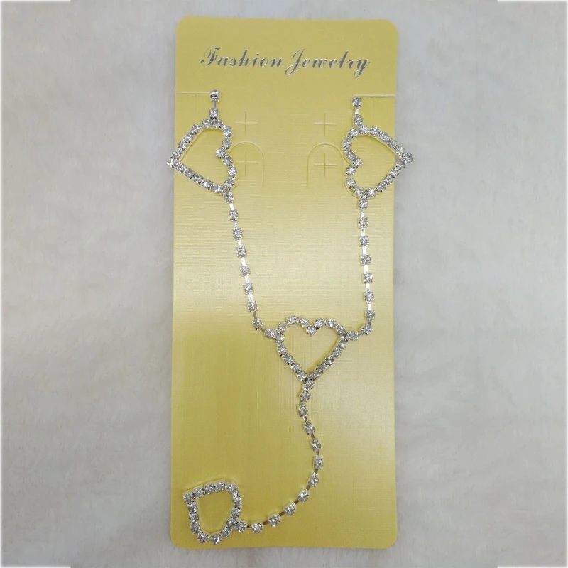 

U2JF цепочка для живота ювелирные изделия с подвеской в форме сердца украшение для женщин Серебряные стразы цепочка для тела на талию ювелирн...