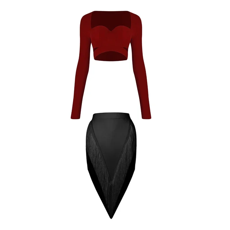 Топ с длинным рукавом для латиноамериканских танцев тренировочная танцевальная