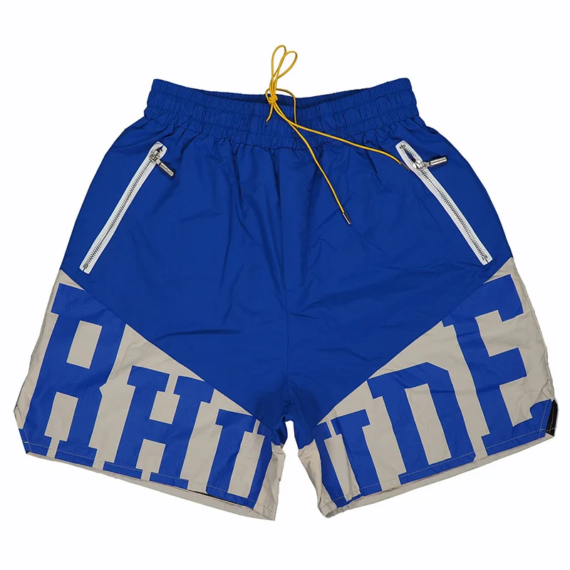

Summer Rhude Shorts Men Woman Fashion Ventilate Letter Printing Retro All-match Hip Hop Streetwear Casual Loose
