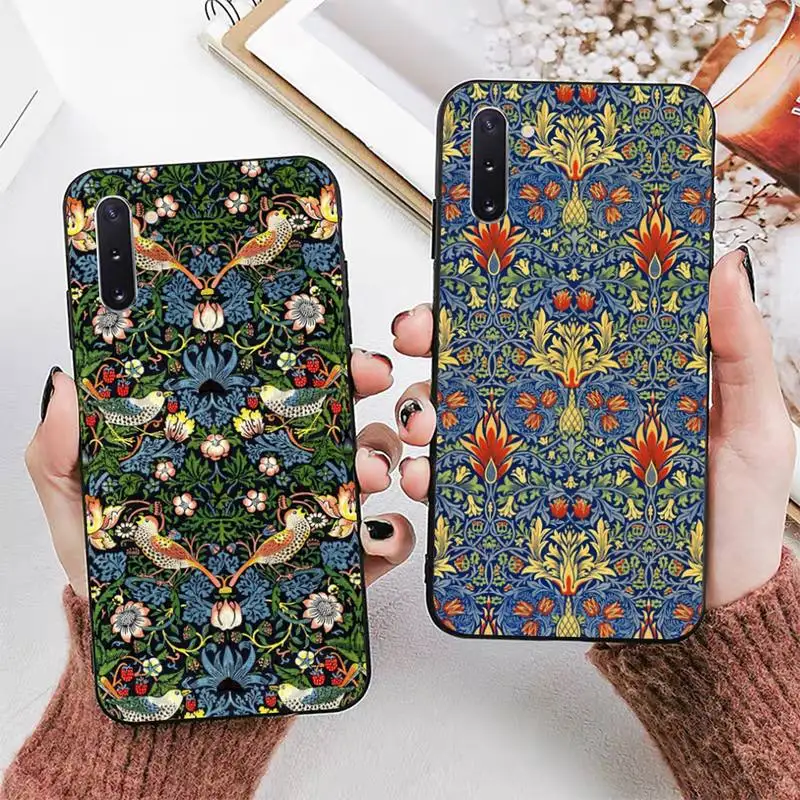 

William Morris Strawberry Thief Phone Case for Samsung Note 5 7 8 9 10 20 pro plus lite ultra A21 12 72