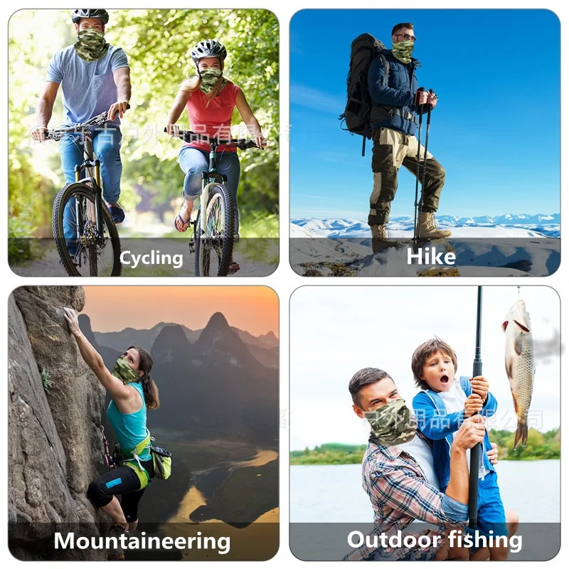 Новый многофункциональный шарф повязка на голову шейный камуфляжный бесшовный