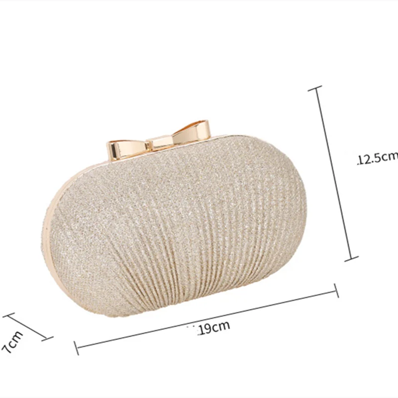 Women Gold Black Pleated HandBags For Night Club Wedding Phone Make-Up Arrangment Cluth Small Pouch For Lady Fashion 2023 Newest