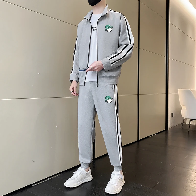 Golf 2023 Spring New Men's Korean Leisure Set Sportswear Set Two Piece Jacket+Pants Fashion Jogging Set