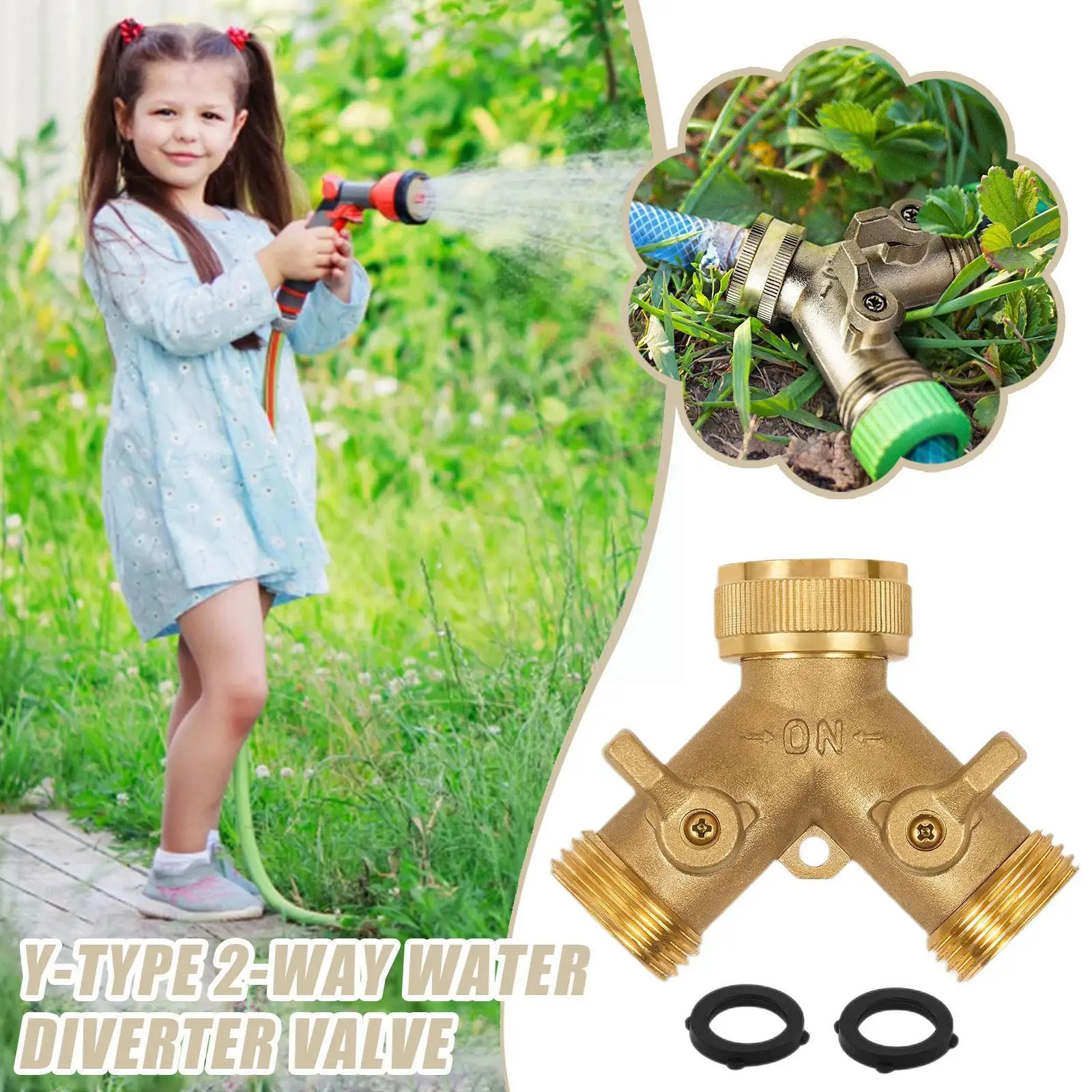 

Y Connector 2-way Water Diverter Quick Coupling Garden Drip System Irrigation Irrigation Adapter 2-way I0t6