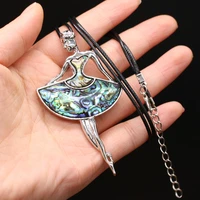 best selling natural shell pendant ballerina girl exquisite high quality jewelry chain length 555cm pendant size 45x80mm