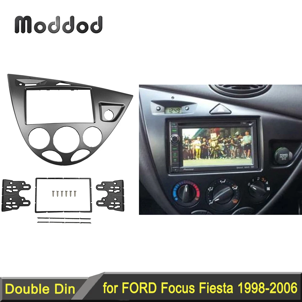 

Двойная стереопанель 2 Din для Ford Focus Fiesta Fascia радио CD рамка Установка крепления приборной панели комплект отделки лица