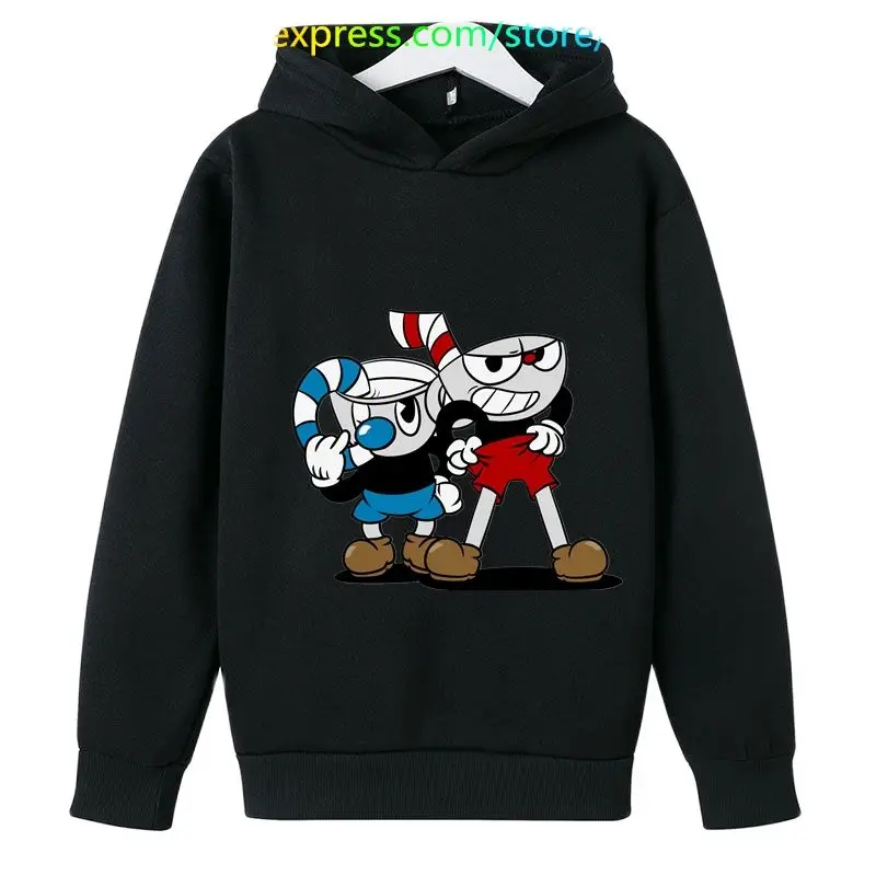 

Cuphead Anime Kids Hoodie Charming Boys Girls Clothing, 4-14 Years Old Girls Clothing Cute Casual 2022 New Fit