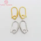 Латунные серьги с покрытием 24-каратным золотом, 12 шт., 7x14 мм, Ювелирная фурнитура высокого качества сделай сам, аксессуары, оптовая продажа (2490)