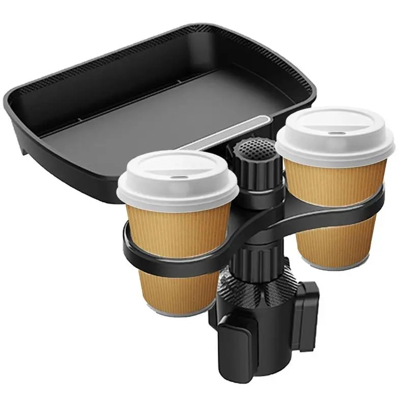 

Car Cup Holder Tray With 360 Degree Adjustable Swivel Base Car Table For Eating Drink Holder For Road Trip Car Accessories