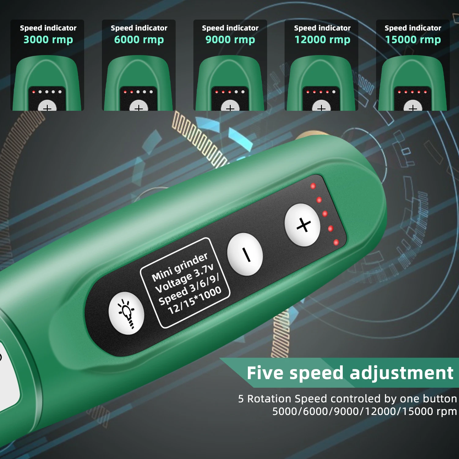 Мини-шлифовальный станок с регулируемой скоростью USB-зарядка электрическая