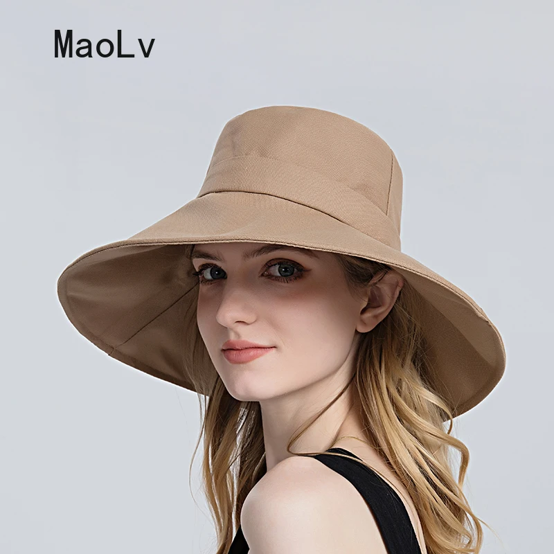 Панама женская с защитой от ультрафиолета модная пляжная шляпа солнца козырьком