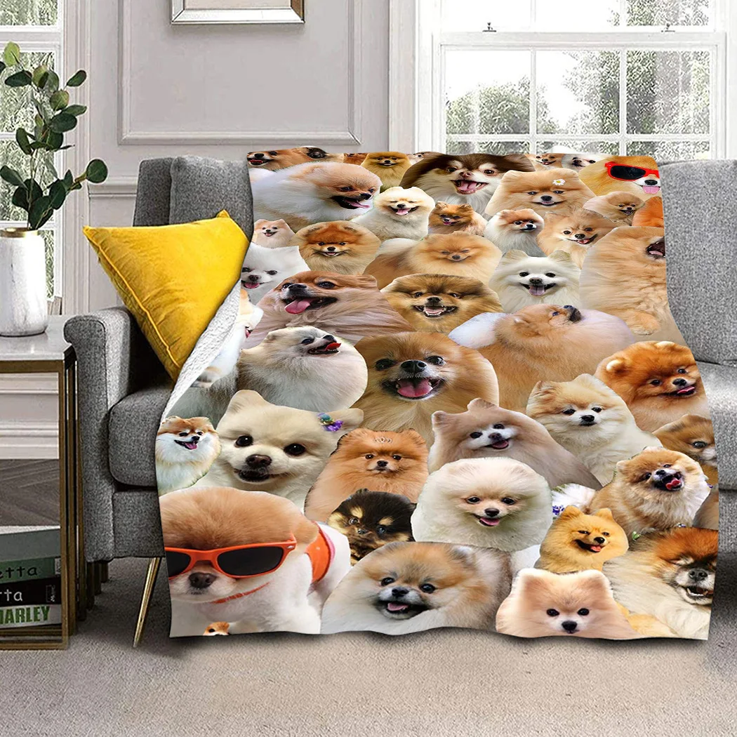 

Throw Blanket Cats Dogs Super Soft Lightweight Blanket Kid Girls Birthday Gift for Bed Sofa Couch King Size Cute Animals Flannel