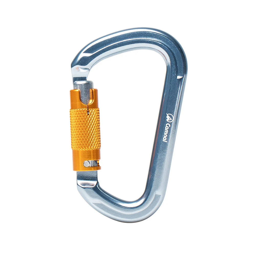 

Rock Climbing Carabiner Professional Sturdy Automatic Safe Locking Accessory D Shaped Climb Buckles Safety Buckle