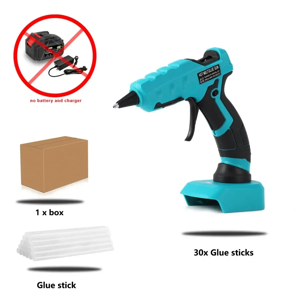 

Электрический пистолет для термоплавкого клея, 50 Вт, беспроводной электрический клей, 7 мм, клей-карандаш, термоплавкий сварочный пистолет для батареи Makita 18 В