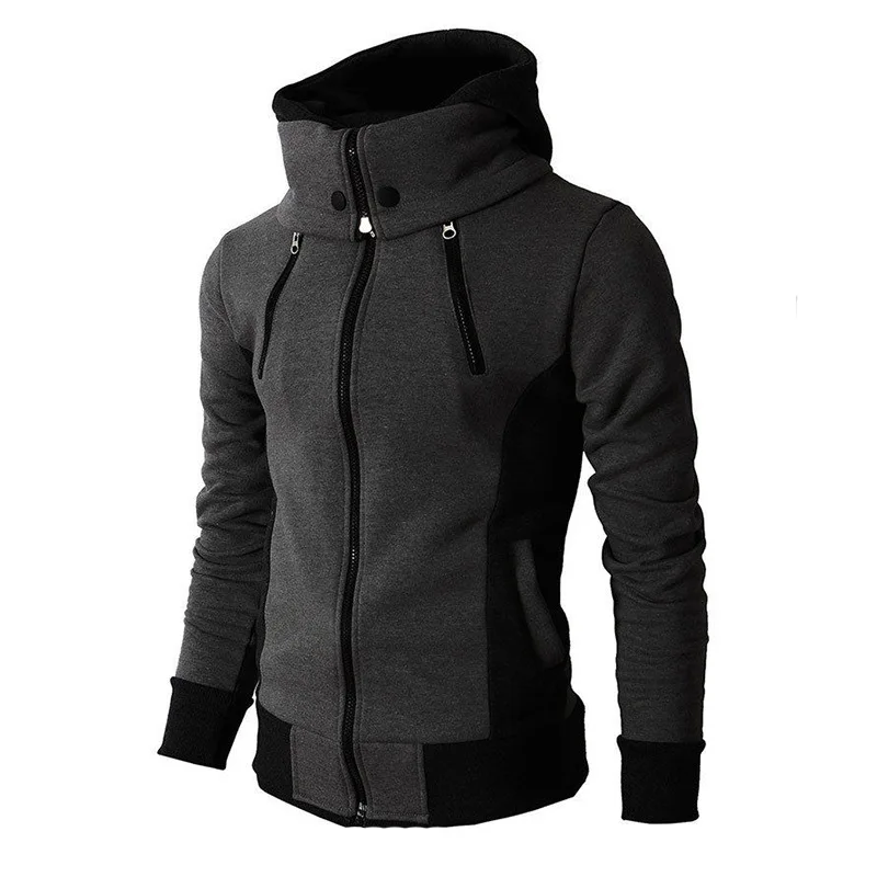 Men's Jacket Set Scarf Collar Windproof Tracksuit Coat + Sweatpants Sportswear Suits Man Jogging Suit Streetwear Casual Outfit