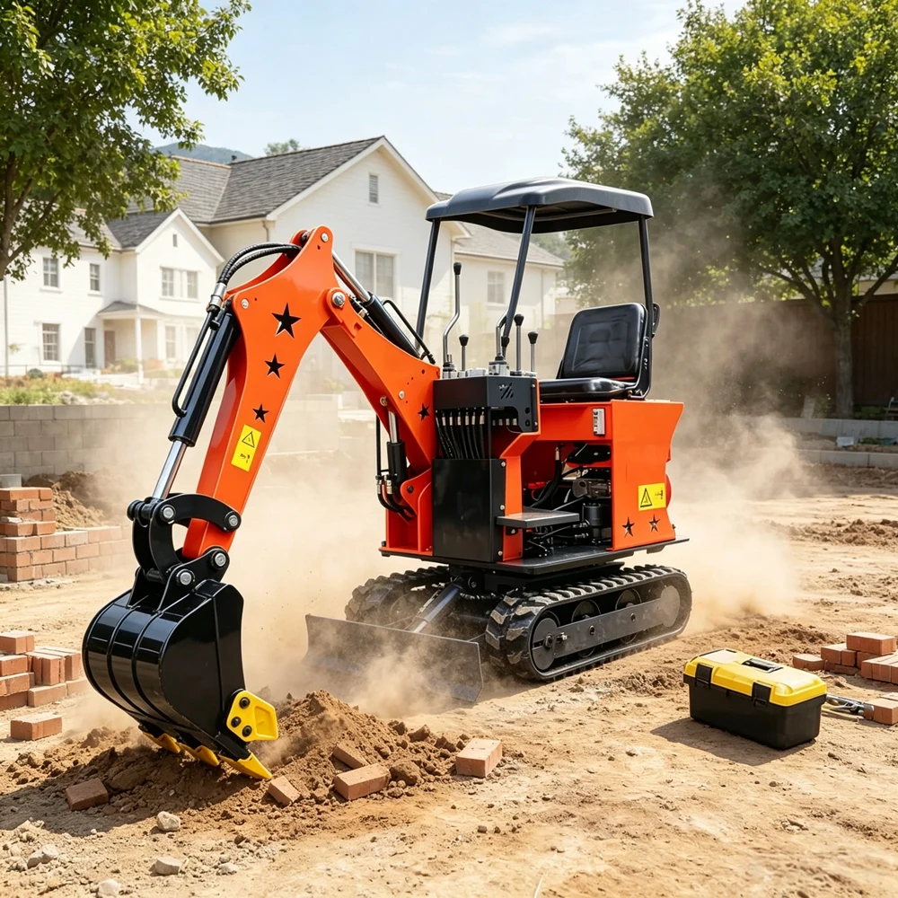 Мини-экскаватор Yanmar 0,8 тонны, компактный, с сертификатом CE и траншеекопателем для строительства, дома, сада, экскаваторные инструменты. (art.: 3920dce530868) - 3920dce530868