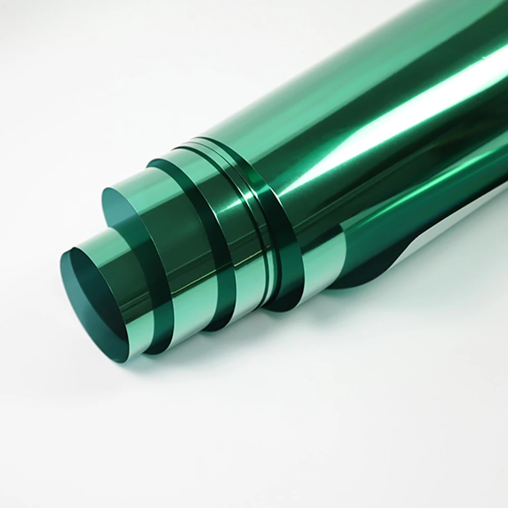 

Green Self Adhesive Window Film One-Way Mirror Film Privacy Heat Insulation Anti-UV Window Tint Stained Home Glass Stickers