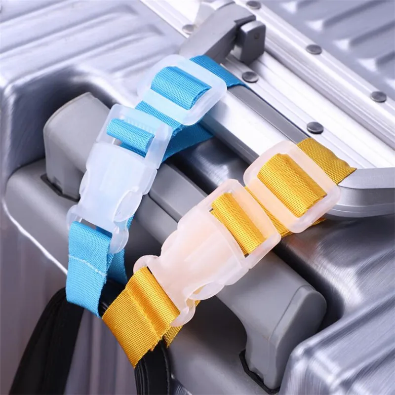 

Adjustable Luggage Straps Nylon Luggage Accessories Hanging Buckle Straps Suitcase Bag Straps Belt Lock Hooks Travel Carrying