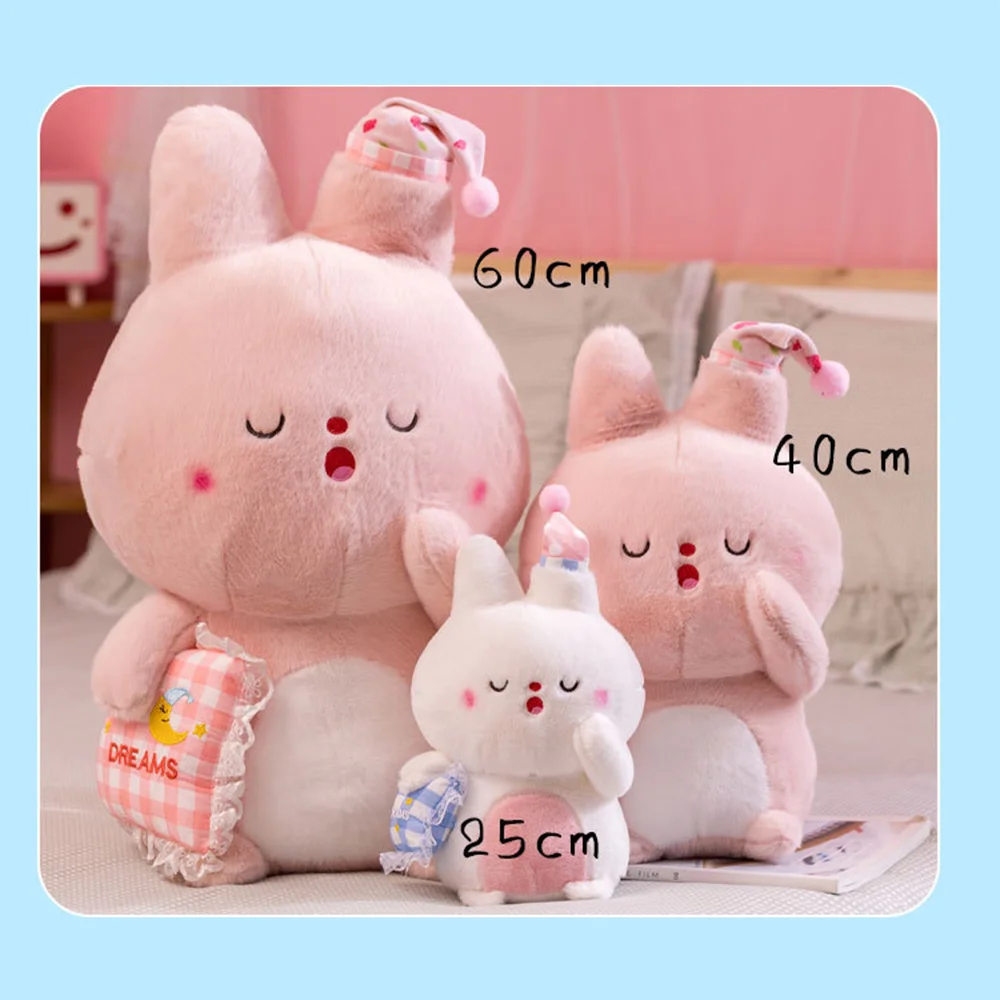 

Adorable Cartoon Bunny Plush Doll Soft Stuffed Toy Kid Hugging Pillow Gift Comfortable Pacify Rag Toy for Kids Girls AN88