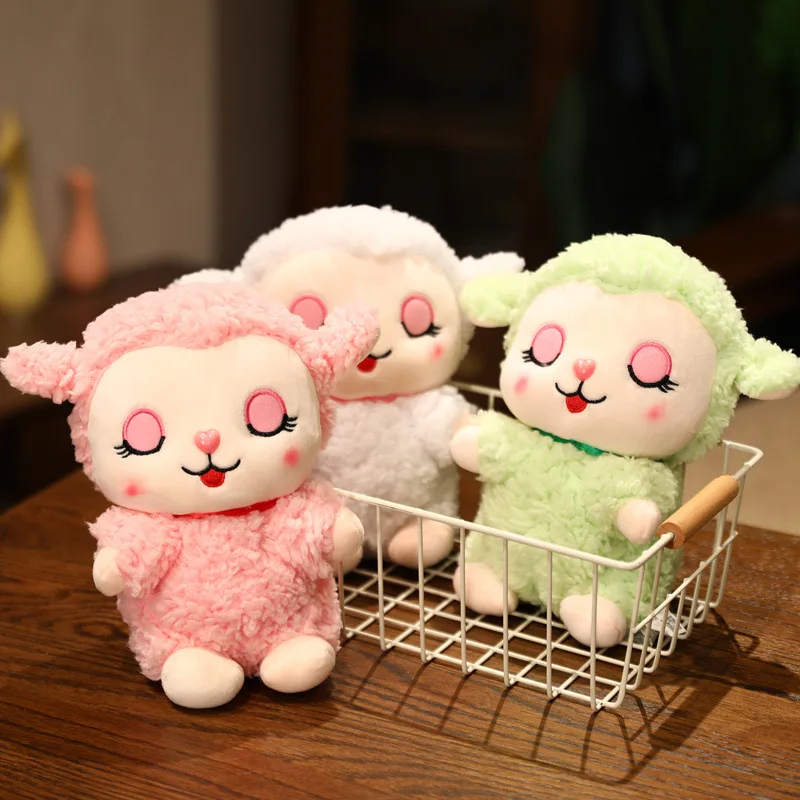 

New Kawaii Sleeping Sheep Plush Toy Cute Lamb Stuffed Doll Animal Alpaca Pillow Room Decor Cartoon Toys for Girls Kids Toys Gift