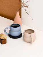 creative gourd shape ceramic coffee cup art couple mug breakfast milk cup drinking water mug modern holiday gift home decoration