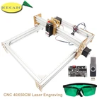 Лазерный станок с ЧПУ 4050, лазерный принтер 1000 мВт2500 мвт5500 МВт7000 МВт15 Вт для рабочего стола сделай сам, гравировальный станок с фиолетовым лазером