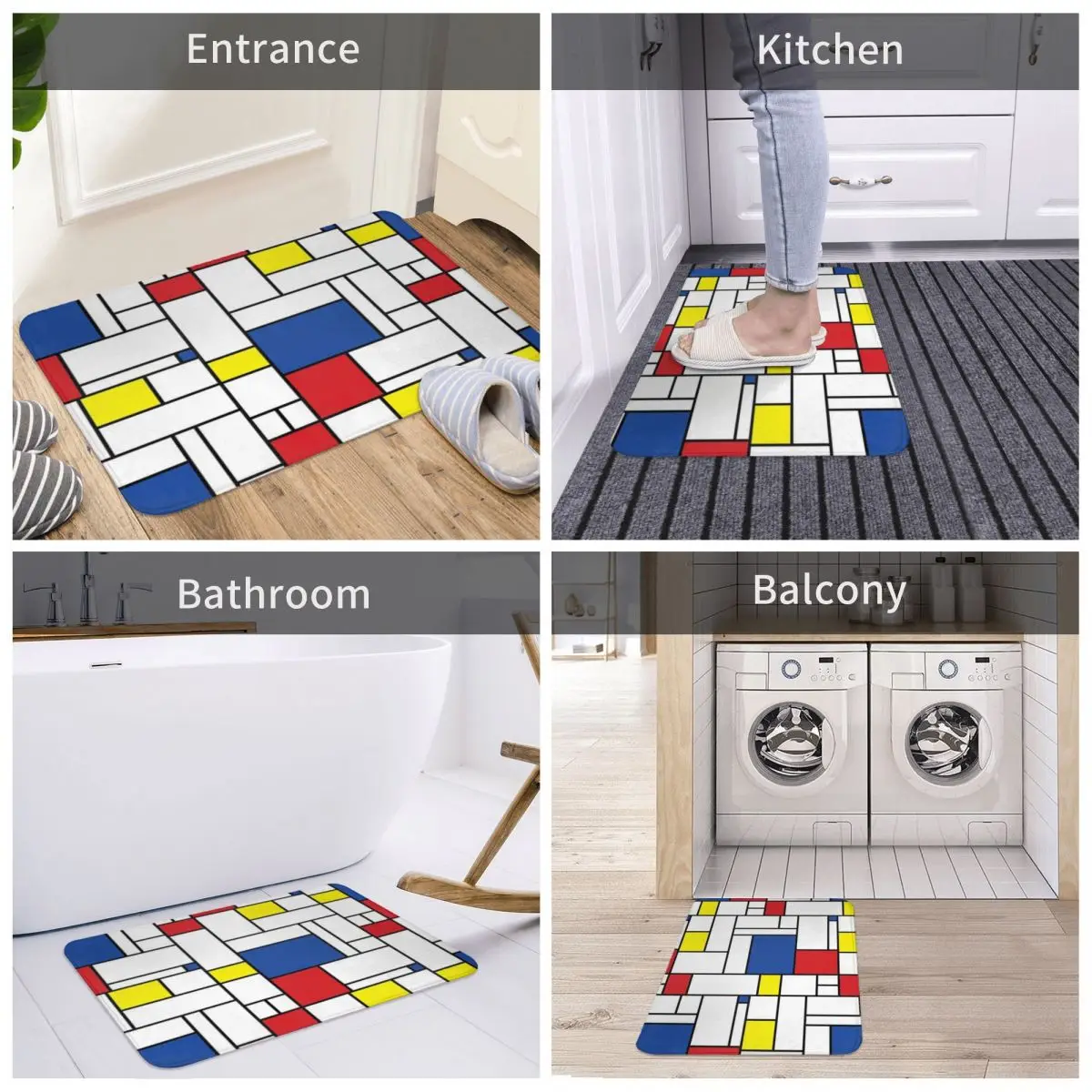 Mondrian минималистский стильный современный арт II Fatfatin A ковер Придверный коврик